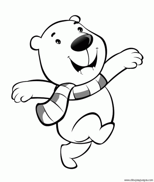 dibujo-de-oso-041 | Dibujos y juegos, para pintar y colorear