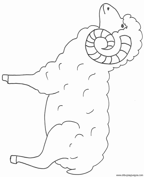 dibujo-de-oveja-125 | Dibujos y juegos, para pintar y colorear