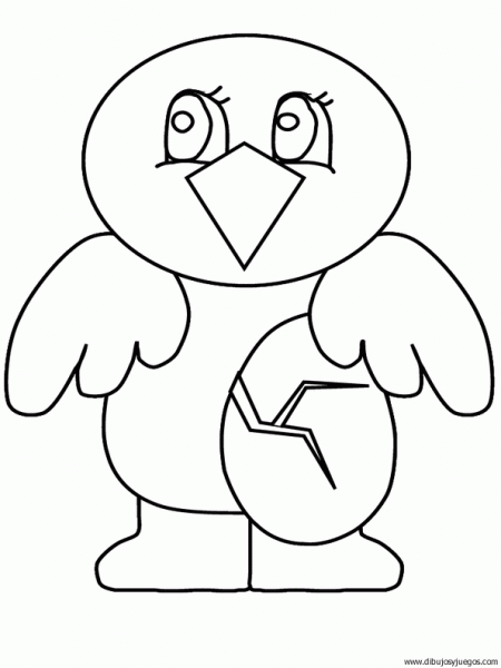 dibujo-de-pollito-015 | Dibujos y juegos, para pintar y colorear