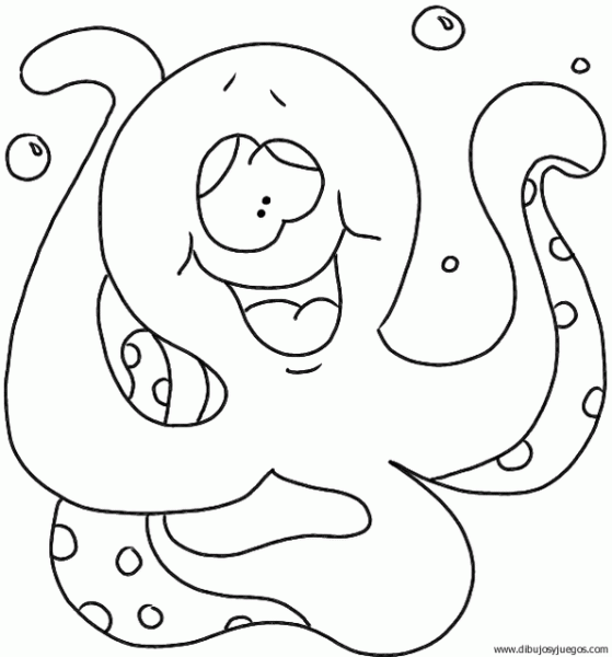 dibujo-de-pulpo-003 | Dibujos y juegos, para pintar y colorear