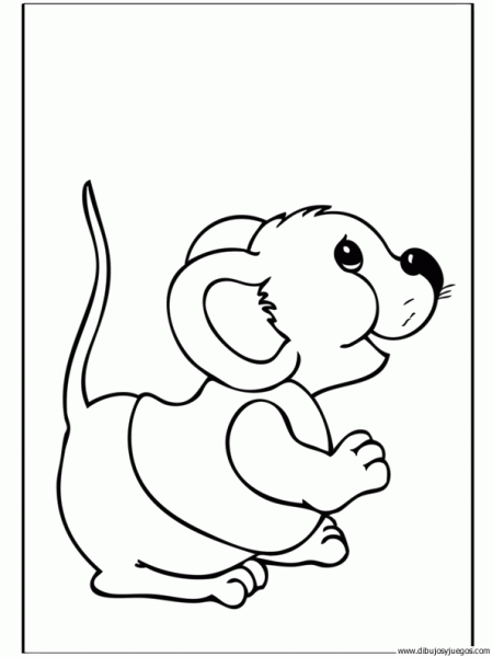 dibujo-de-raton-023 | Dibujos y juegos, para pintar y colorear
