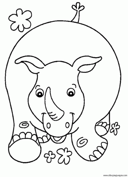 dibujo-de-rinoceronte-007 | Dibujos y juegos, para pintar y colorear dibujo-de-rinoceronte-007 | Dibujos y juegos, para pintar y colorear