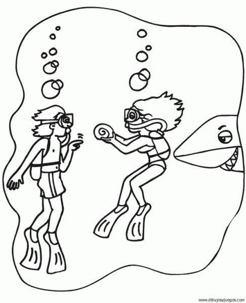 dibujo-de-tiburon-041 | Dibujos y juegos, para pintar y colorear