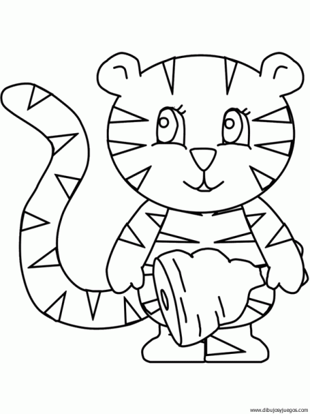 dibujo-de-tigre-013 | Dibujos y juegos, para pintar y colorear