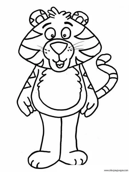 dibujo-de-tigre-018 | Dibujos y juegos, para pintar y colorear