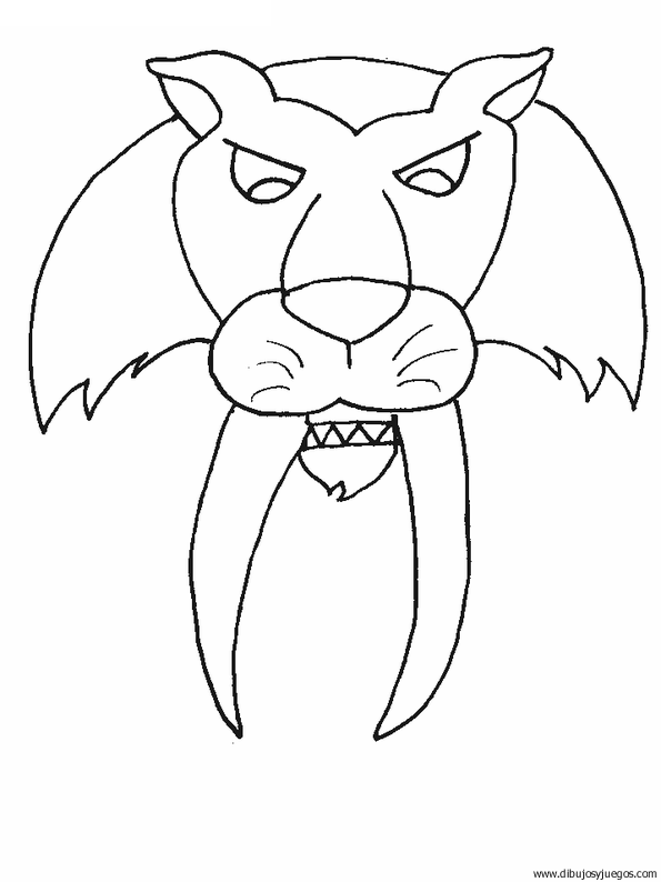 dibujo-de-tigre-dientes-de-sable-001 | Dibujos y juegos, para ... dibujo-de-tigre-dientes-de-sable-001 | Dibujos y juegos, para ...
