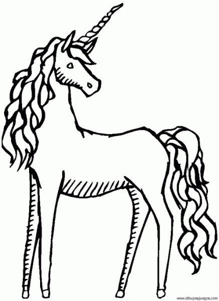 dibujo-de-unicornio-001 | Dibujos y juegos, para pintar y colorear