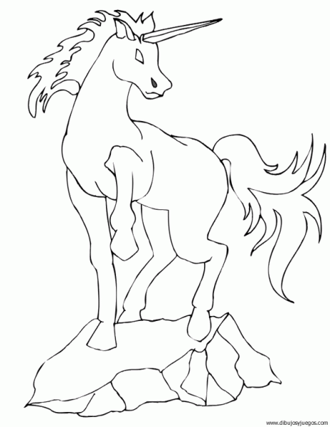 dibujo-de-unicornio-004 | Dibujos y juegos, para pintar y colorear