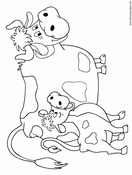 dibujo-de-vaca-014 | Dibujos y juegos, para pintar y colorear