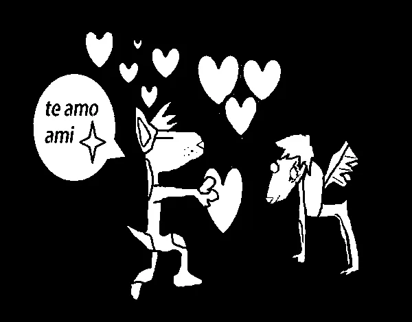 Dibujo de Declaración de amor para Colorear - Dibujos.net