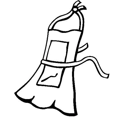 Dibujo de Delantal para Colorear - Dibujos.net Dibujo de Delantal para Colorear - Dibujos.net