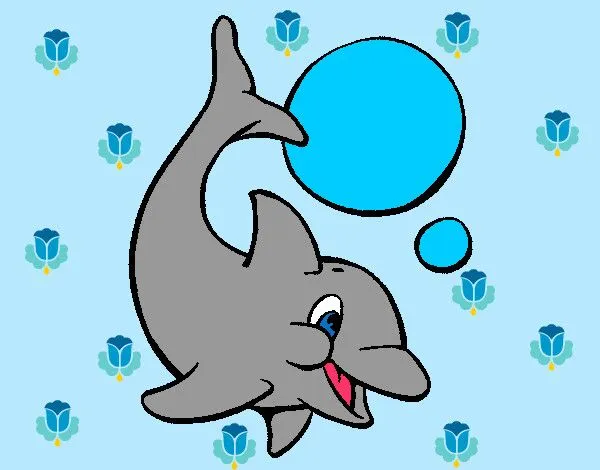 Dibujo de Delfín Juguetón pintado por Sara2001 en Dibujos.net el ... Dibujo de Delfín Juguetón pintado por Sara2001 en Dibujos.net el ...