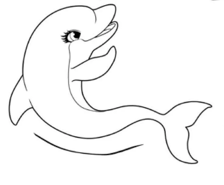 Dibujo delfin rosado para colorear - Imagui