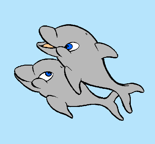 Dibujo de Delfines pintado por Sheilacf en Dibujos.net el día 16 ... Dibujo de Delfines pintado por Sheilacf en Dibujos.net el día 16 ...