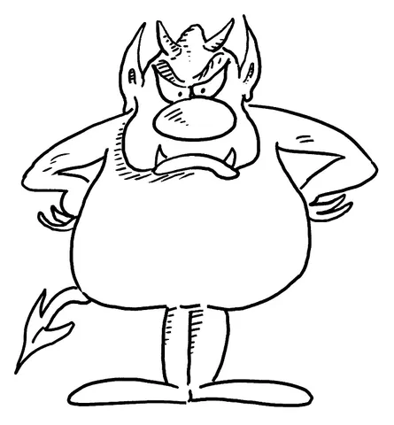 Dibujo de Demonio gordo para colorear | Dibujos para colorear ...