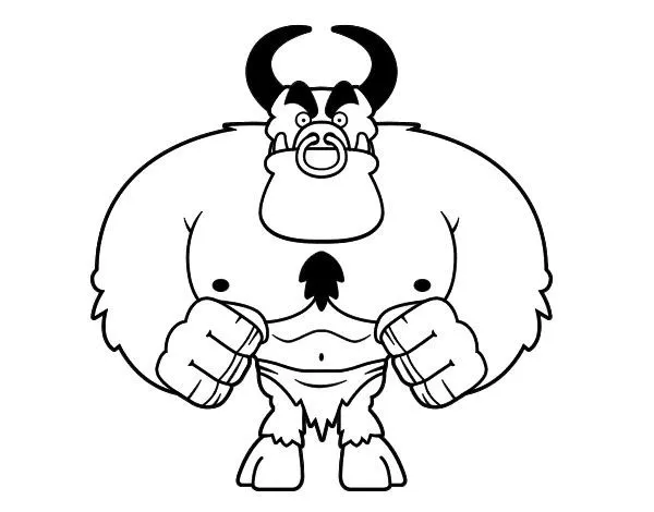 Dibujo de Demonio musculoso para colorear | Dibujos de Monstruos ... Dibujo de Demonio musculoso para colorear | Dibujos de Monstruos ...