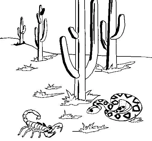 Dibujo de Desierto para Colorear - Dibujos.net Dibujo de Desierto para Colorear - Dibujos.net
