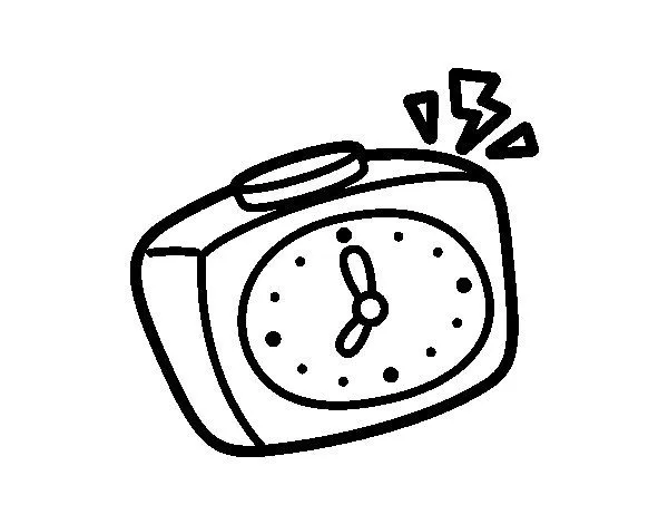 Dibujo de Despertador para Colorear - Dibujos.net Dibujo de Despertador para Colorear - Dibujos.net