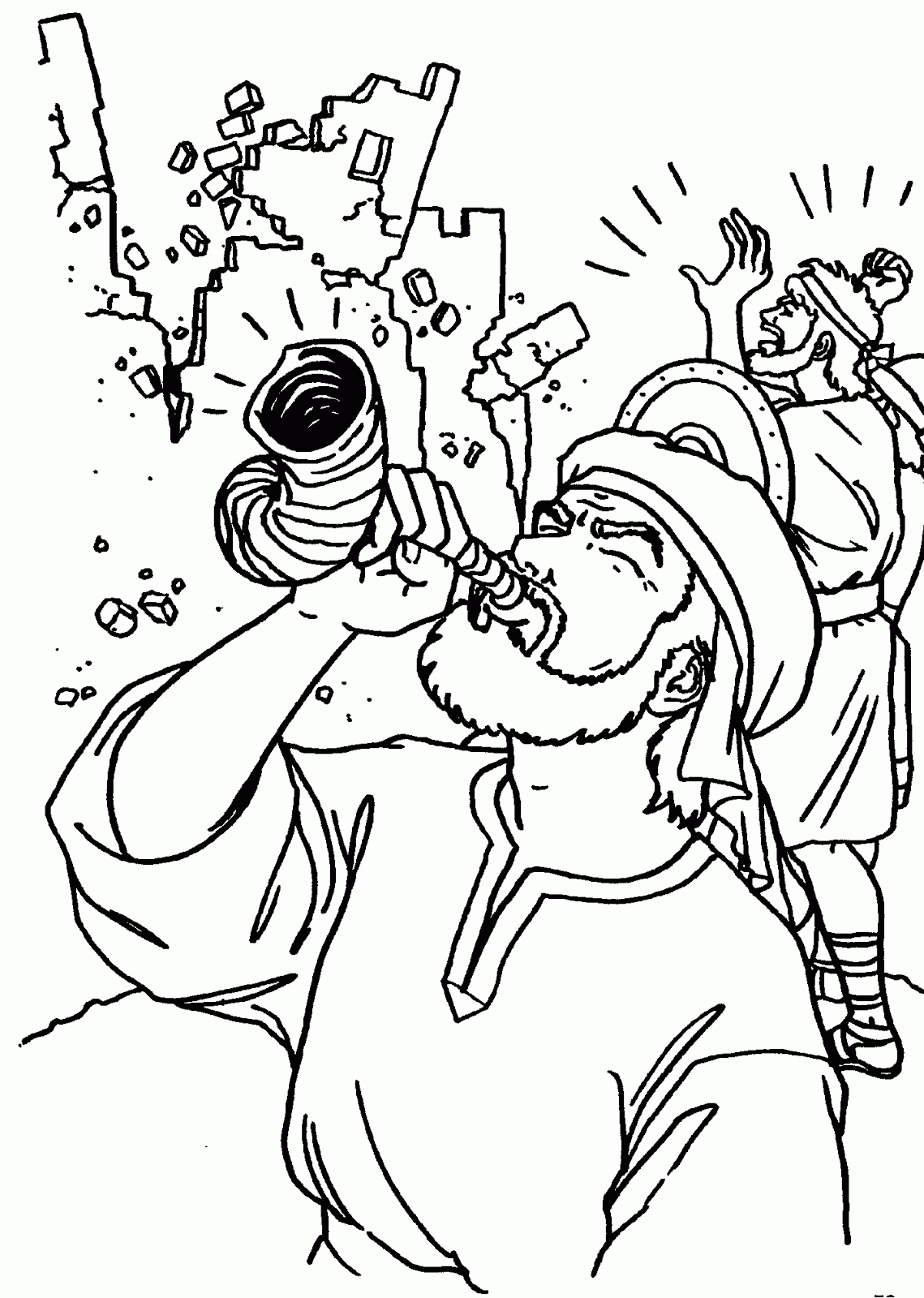 Dibujo de La Destrucción de las murallas de Jericó para colorear ... Dibujo de La Destrucción de las murallas de Jericó para colorear ...