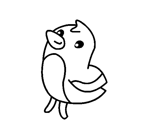 Dibujo de Dibu el pollito para Colorear - Dibujos.net Dibujo de Dibu el pollito para Colorear - Dibujos.net