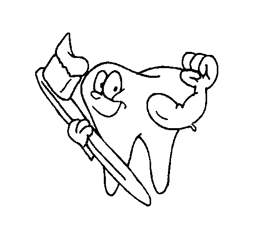 Dibujo de Diente para Colorear - Dibujos.net Dibujo de Diente para Colorear - Dibujos.net