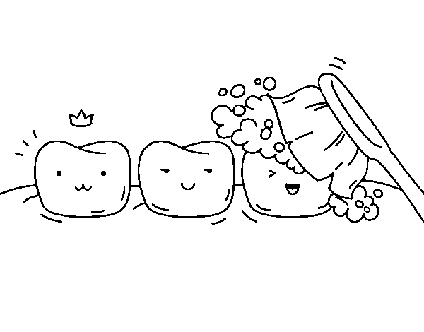 Dibujo de Dientes para Colorear - Dibujos.net Dibujo de Dientes para Colorear - Dibujos.net