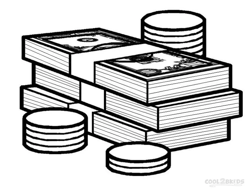 Dibujo de Dinero para colorear - Páginas para imprimir gratis Dibujo de Dinero para colorear - Páginas para imprimir gratis