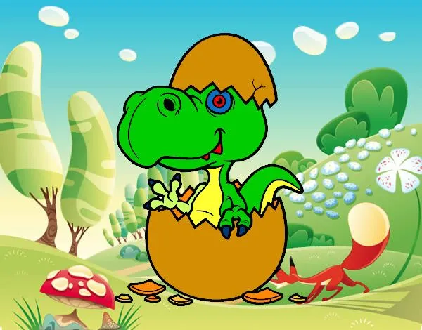 Dibujo de Dino saliendo del huevo pintado por 1319 en Dibujos.net ... Dibujo de Dino saliendo del huevo pintado por 1319 en Dibujos.net ...