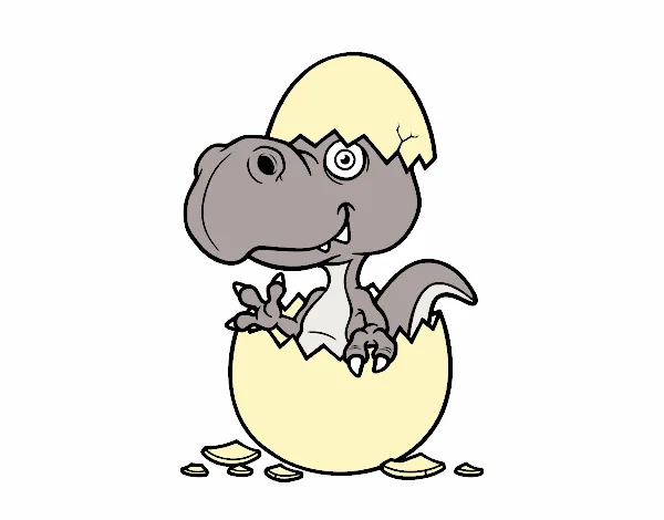 Dibujo de Dino saliendo del huevo pintado por en Dibujos.net el ...