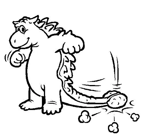 Dibujo de Dinosaurio moviendo la cola para Colorear - Dibujos.net Dibujo de Dinosaurio moviendo la cola para Colorear - Dibujos.net