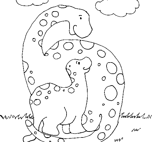 Dibujo de Dinosaurios para Colorear - Dibujos.net
