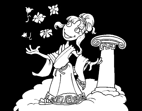 Dibujo de Diosa Atenea para Colorear