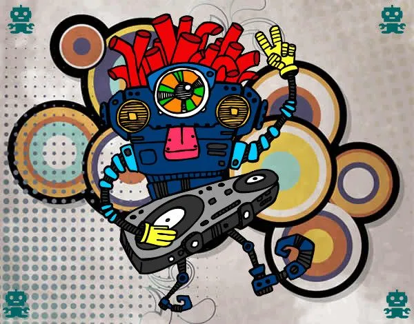 Dibujo de dj robot pintado por Yoigo en Dibujos.net el día 02-07 ... Dibujo de dj robot pintado por Yoigo en Dibujos.net el día 02-07 ...