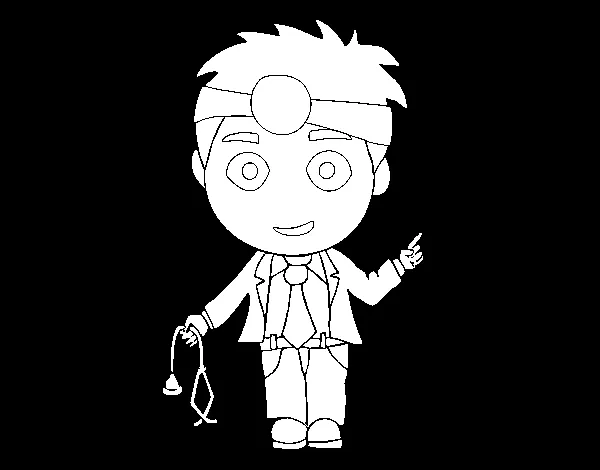 Dibujo de Doctor para Colorear - Dibujos.net Dibujo de Doctor para Colorear - Dibujos.net