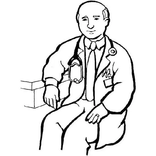 Dibujo de doctor para pintar - Imagui