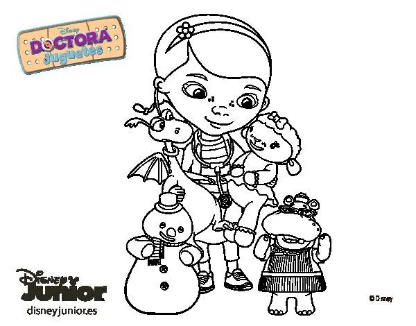 Dibujo de La doctora juguetes y sus amigos para Colorear - Dibujos.net Dibujo de La doctora juguetes y sus amigos para Colorear - Dibujos.net