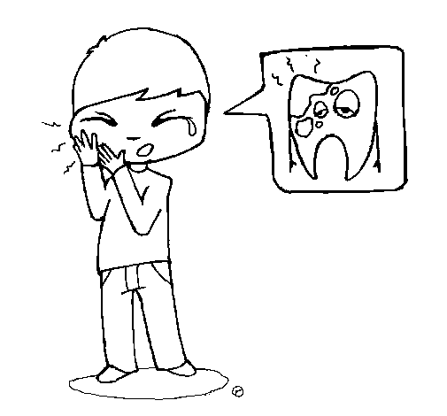 Dibujo de Dolor de muelas para Colorear - Dibujos.net Dibujo de Dolor de muelas para Colorear - Dibujos.net