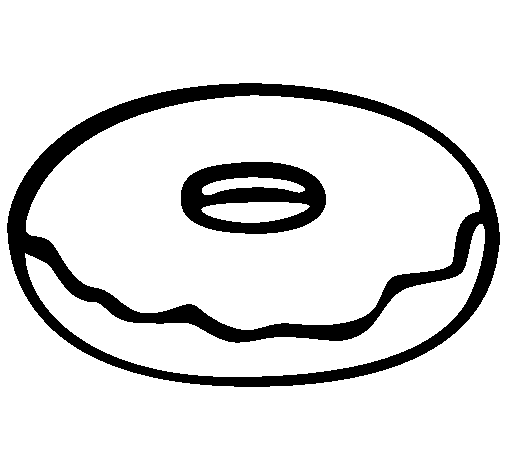 Dibujo de Donuts 1 para Colorear - Dibujos.net Dibujo de Donuts 1 para Colorear - Dibujos.net