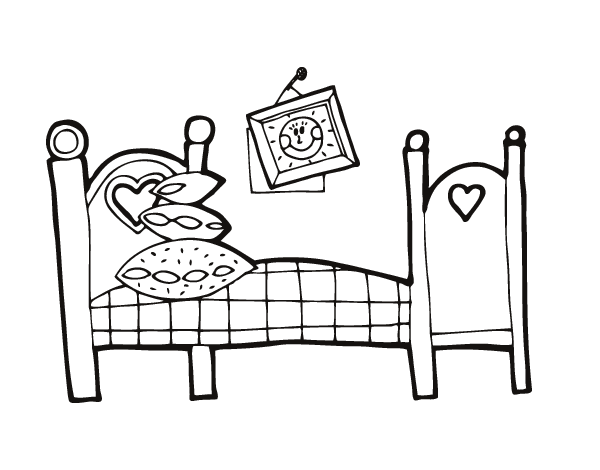 Dibujo de Dormitorio para Colorear - Dibujos.net Dibujo de Dormitorio para Colorear - Dibujos.net
