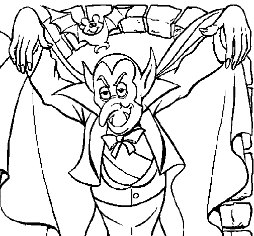 Dibujo de Drácula para Colorear - Dibujos.net Dibujo de Drácula para Colorear - Dibujos.net