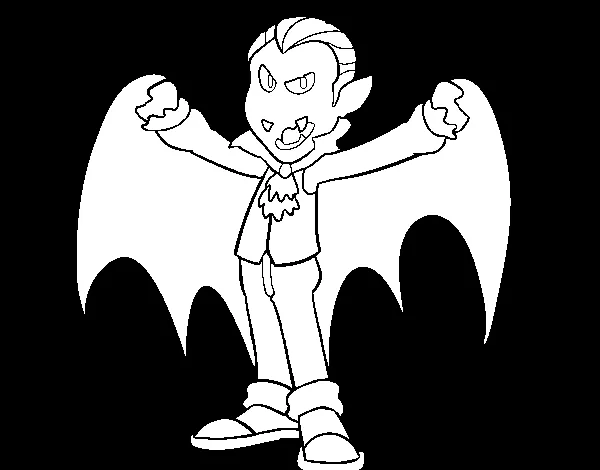 Dibujo de Drácula malvado para Colorear - Dibujos.net Dibujo de Drácula malvado para Colorear - Dibujos.net