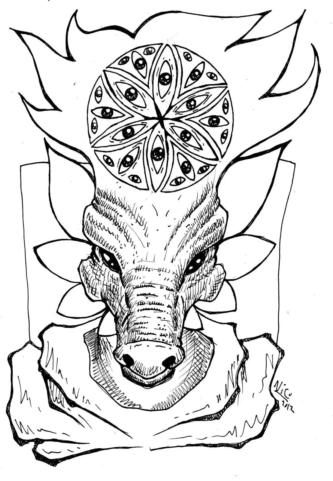 Dibujo De Un Dragon Chino Para