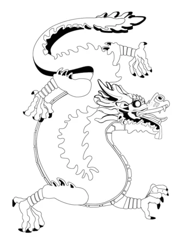 Dibujo de Dragón Chino para colorear | Dibujos para colorear ... Dibujo de Dragón Chino para colorear | Dibujos para colorear ...