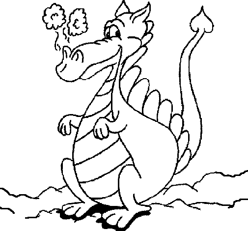 Dibujo de Dragón 1 para Colorear - Dibujos.net Dibujo de Dragón 1 para Colorear - Dibujos.net