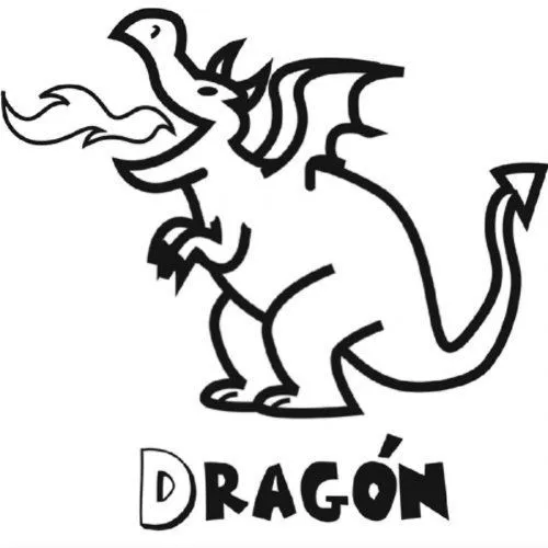 Dibujo de un dragón para imprimir y pintar - Dibujos para colorear ...