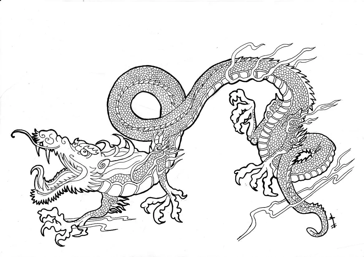 Dragon japones dibujo - Imagui