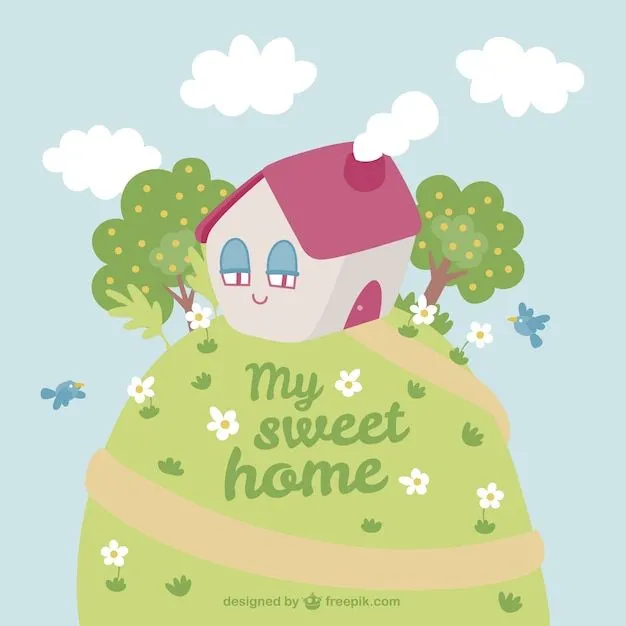 Dibujo de dulce hogar | Descargar Vectores gratis