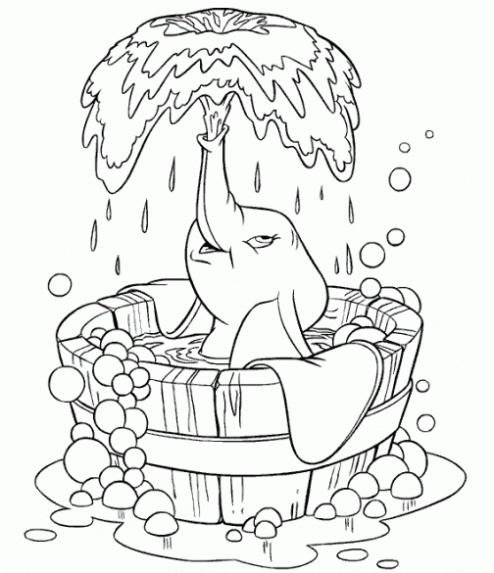 Dibujo de Dumbo. Dibujo para colorear de Dumbo. Dibujos infantiles ...