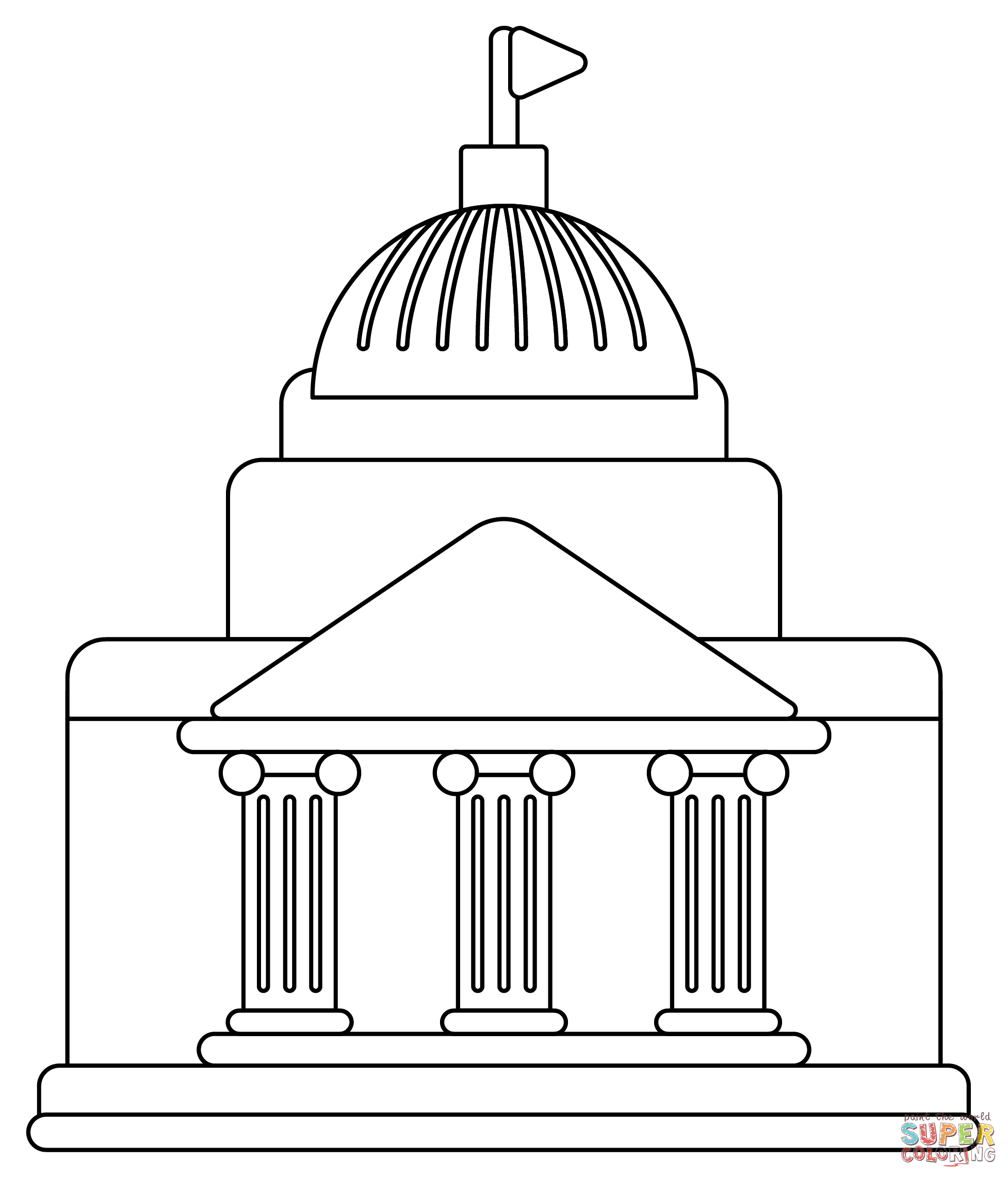Dibujo de Edificio del gobierno para colorear | Dibujos para colorear imprimir gratis Dibujo de Edificio del gobierno para colorear | Dibujos para colorear imprimir gratis