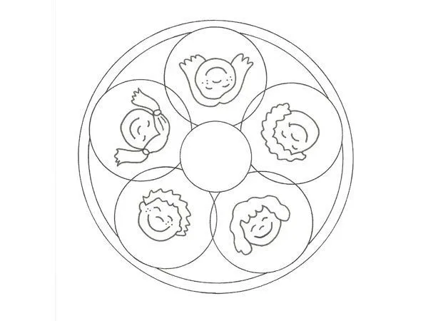 Dibujo educativo de niños y niñas para colorear Dibujo educativo de niños y niñas para colorear